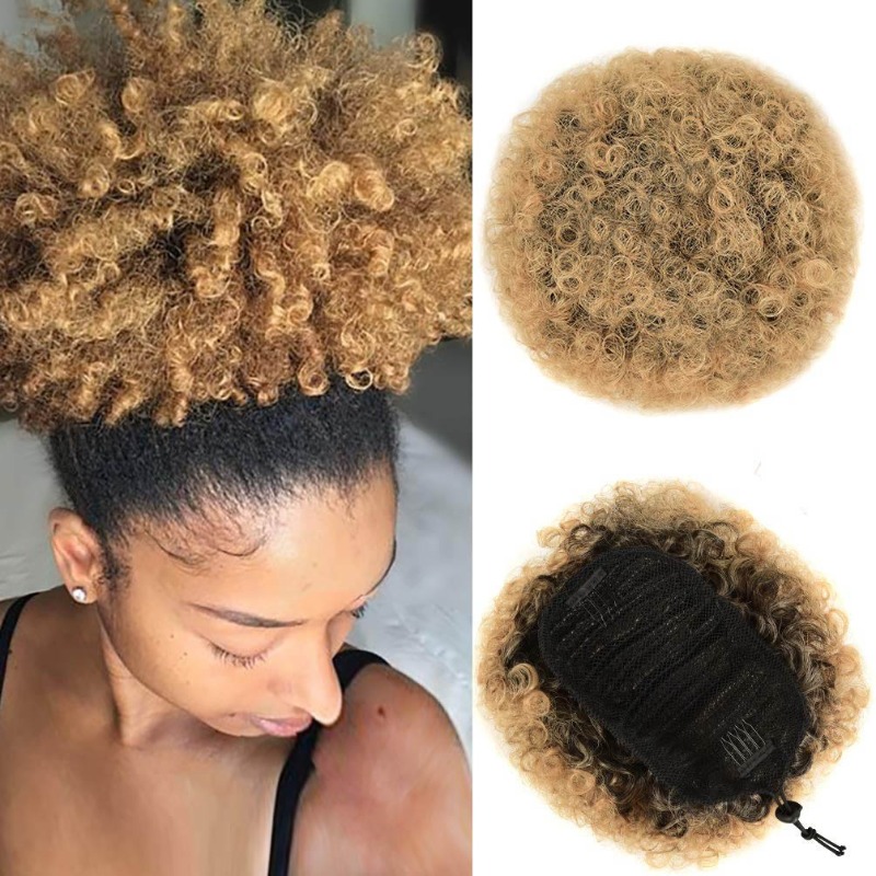 Drawstring Afro Puff Bun | 8 I - огляд і ціна Drawstring Afro Curly Puff Ponytail