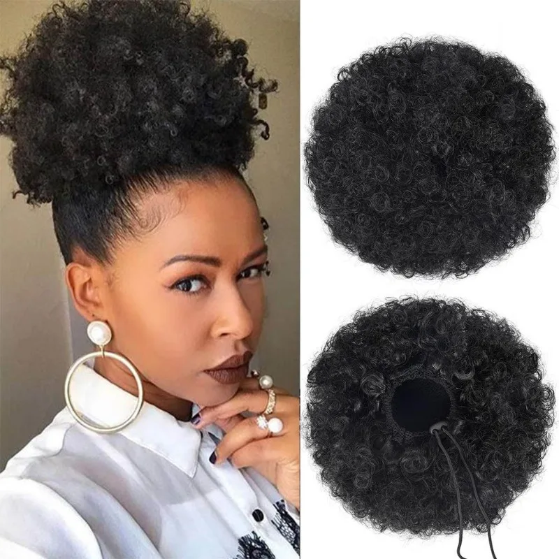 Drawstring Afro Puff Bun | 8 I - огляд і ціна Drawstring Afro Curly Puff Ponytail