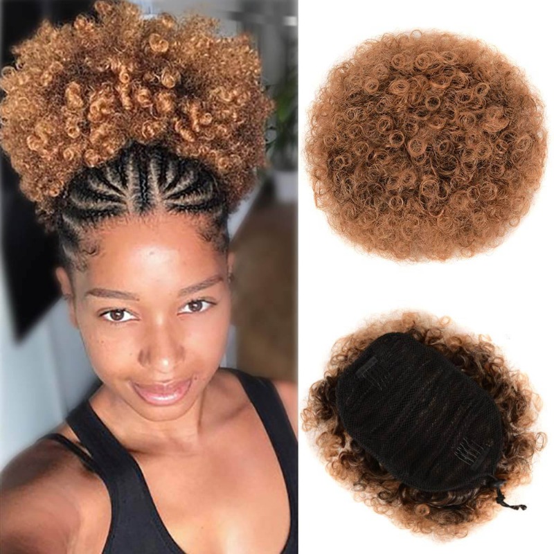 Drawstring Afro Puff Bun | 8 I - огляд і ціна Drawstring Afro Curly Puff Ponytail