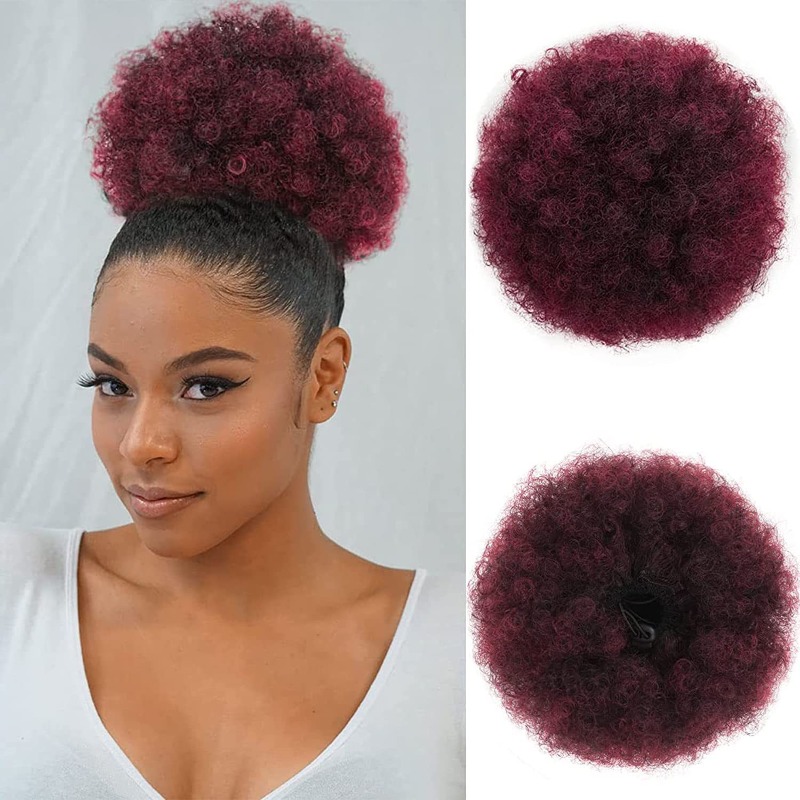 Drawstring Afro Puff Bun | 8 I - огляд і ціна Drawstring Afro Curly Puff Ponytail