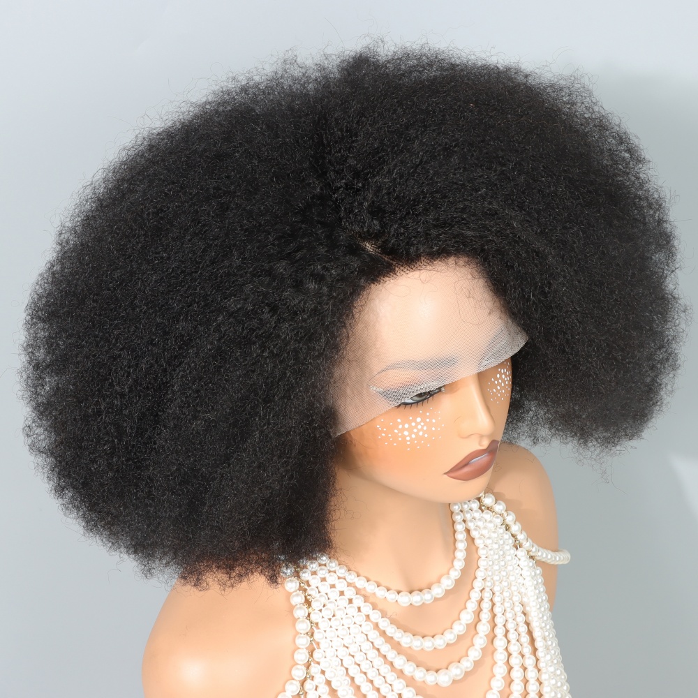 14 Inch Afro Wigs for Black Wo - огляд і ціна Glueless Wear And Go Human Hair Wig