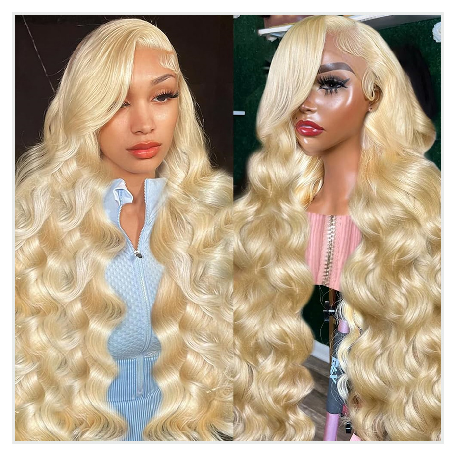 613 Honey Blonde 13x4 Lace Fro - огляд і ціна 613 Blonde Body Wave Lace Front Wig