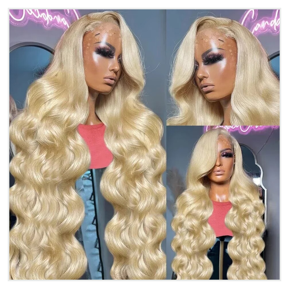 613 Honey Blonde 13x4 Lace Fro - огляд і ціна 613 Blonde Body Wave Lace Front Wig