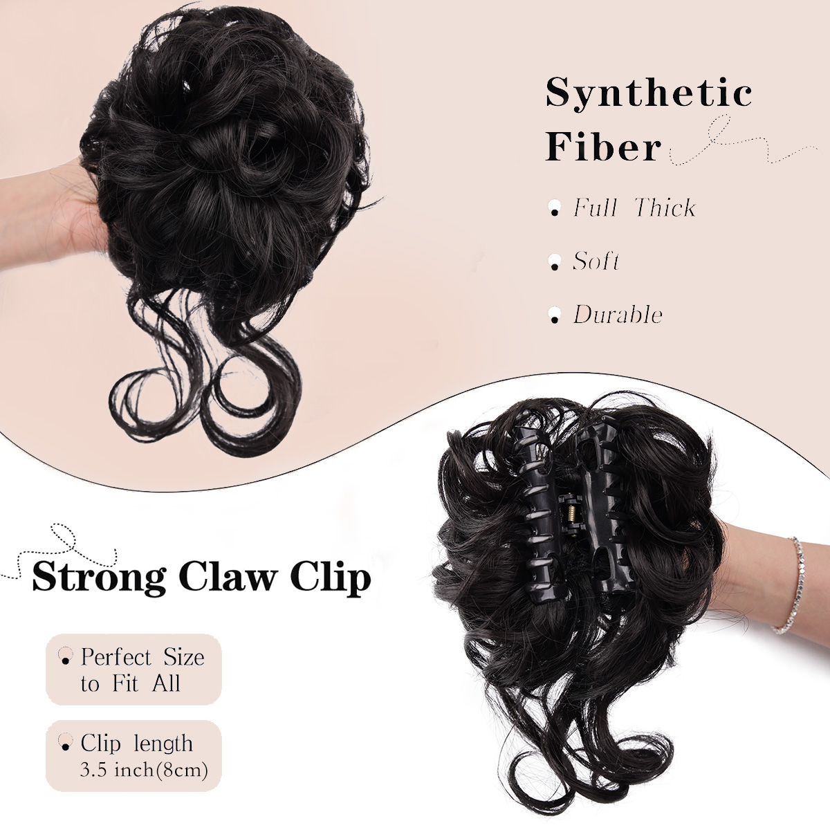 Messy Bun Hair Piece Claw Clip - огляд і ціна Claw Clip Messy Bun Hair Piece